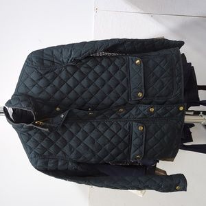 XXS j.crew quilted jacket woman's green